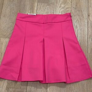 Hot Pink Pleated Women's Skort